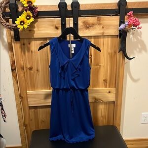Sweet Storm Blue Sleeveless Midi Dress